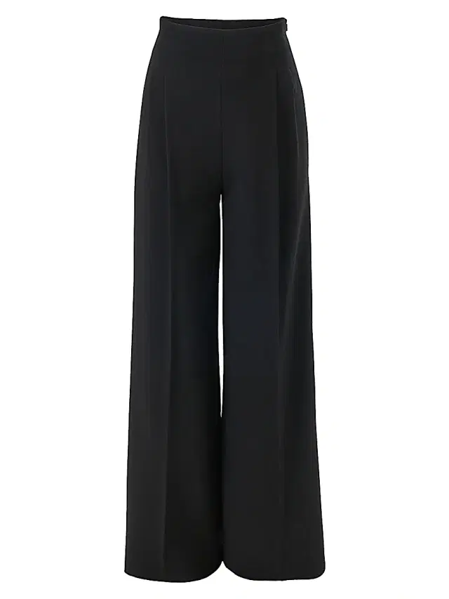 Carolina Herrera Women's Marisol Wool Wide-Leg Pants - Black