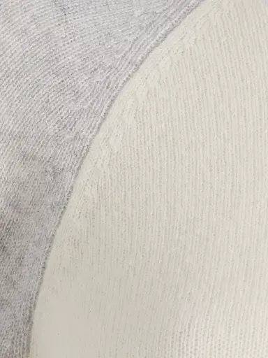 RE/DONE Women's Two-Tone Baseball Raglan Cashmere Sweater - Ivory Light Grey - Size Large | Thumbnail 7 RE/DONE Women's Two-Tone Baseball Raglan Cashmere Sweater - Ivory Light Grey - Size Large | Thumbnail 7
