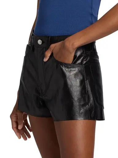 RE/DONE Women's Leather A-Line Shorts | Thumbnail 4 RE/DONE Women's Leather A-Line Shorts | Thumbnail 4