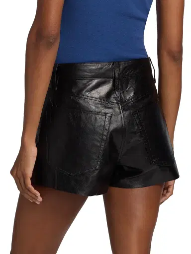 RE/DONE Women's Leather A-Line Shorts | Thumbnail 5 RE/DONE Women's Leather A-Line Shorts | Thumbnail 5
