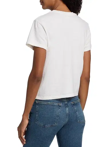 RE/DONE Women's Graphic Cotton T-Shirt - Vintage White - Size Large | Thumbnail 5 RE/DONE Women's Graphic Cotton T-Shirt - Vintage White - Size Large | Thumbnail 5
