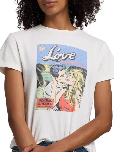 RE/DONE Women's Graphic Cotton T-Shirt - Vintage White - Size Large | Thumbnail 6 RE/DONE Women's Graphic Cotton T-Shirt - Vintage White - Size Large | Thumbnail 6
