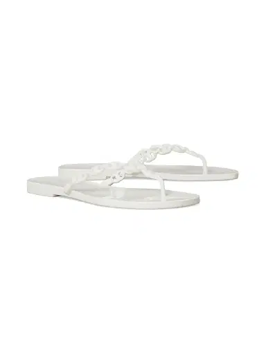 Tory Burch Women's Gemini Link Jelly Sandal - Bianco - Size 9 | Thumbnail 2