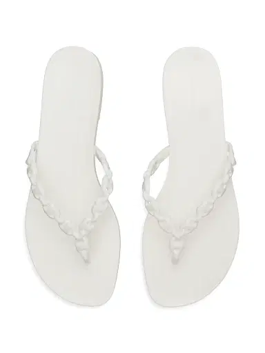 Tory Burch Women's Gemini Link Jelly Sandal - Bianco - Size 9 | Thumbnail 3