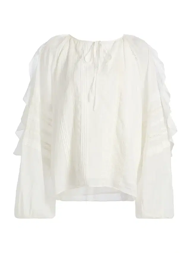 Women's Tamara Ruffled Cotton Top - White