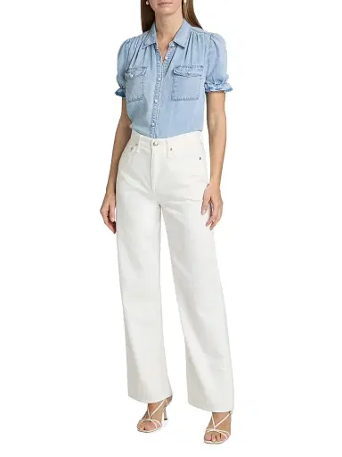 Generation Love Women's Minella Denim Shirt - Light Blue - Size Large | Thumbnail 2