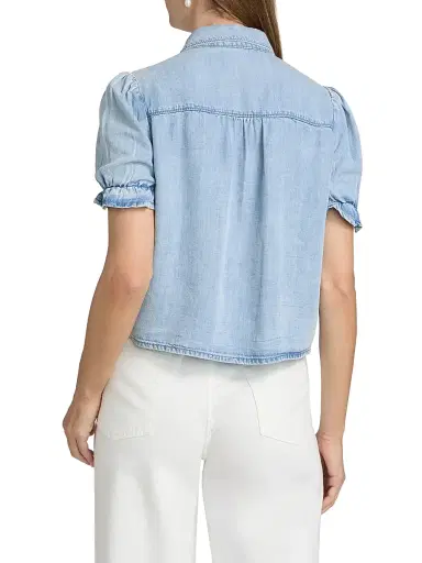 Generation Love Women's Minella Denim Shirt - Light Blue - Size Large | Thumbnail 5
