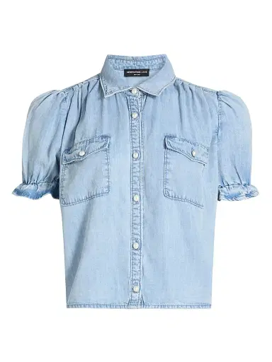 Generation Love Women's Minella Denim Shirt - Light Blue - Size Large | Thumbnail 1