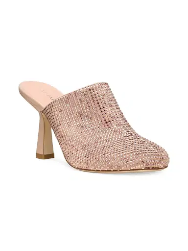 Stuart Weitzman Women's Talia Shine 85MM Mules - Blushful | Thumbnail 2