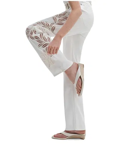 rag & bone Women's Jo Leather Thong Wedge Sandals - Antique White | Thumbnail 2