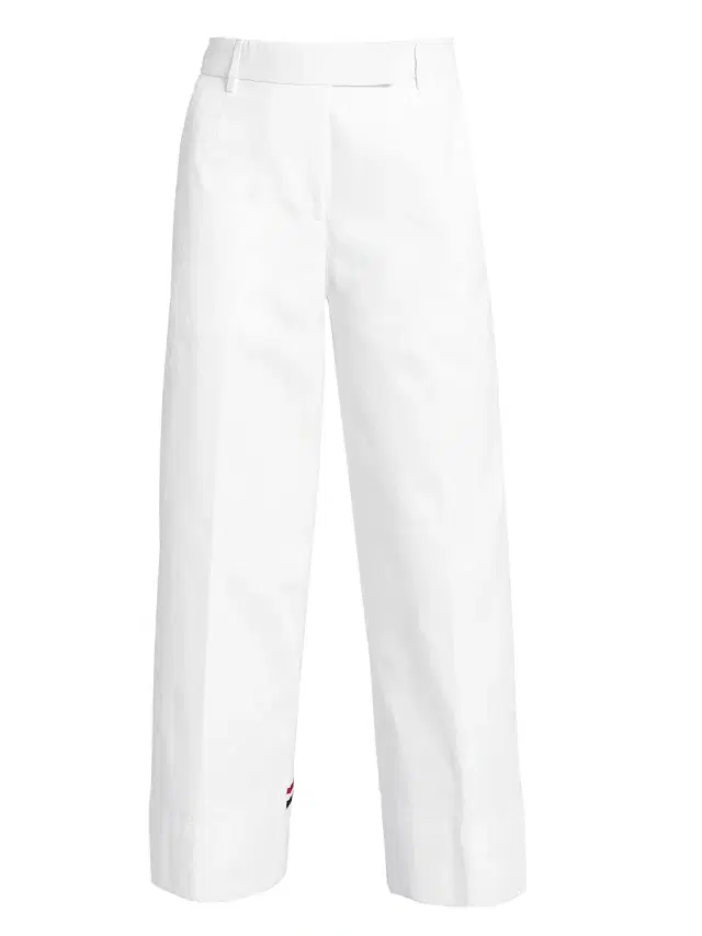 Thom Browne Women's Cotton Gabardine Crop Trousers - White