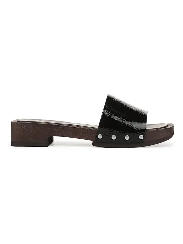 Vince Women's Barbara 30MM Studded Patent Leather Sandals - Black
