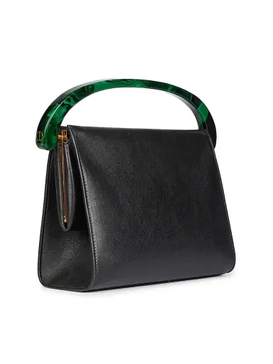 Dries Van Noten Women's Leather Convertible Clutch - Black | Thumbnail 5