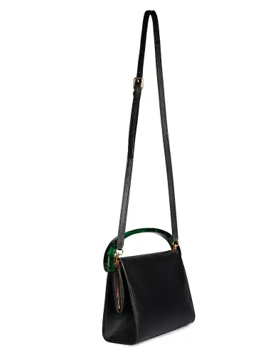 Dries Van Noten Women's Leather Convertible Clutch - Black | Thumbnail 7
