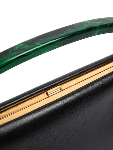Dries Van Noten Women's Leather Convertible Clutch - Black | Thumbnail 8