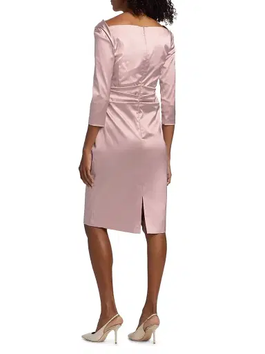 Talbot Runhof Women's Satin Gathered Cocktail Dress | Thumbnail 5 Talbot Runhof Women's Satin Gathered Cocktail Dress | Thumbnail 5