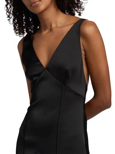 Kika Vargas Women's Lotte A-Line Midi-Dress - Black - Size 12 | Thumbnail 6