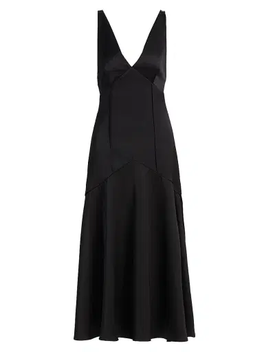 Kika Vargas Women's Lotte A-Line Midi-Dress - Black - Size 12 | Thumbnail 1