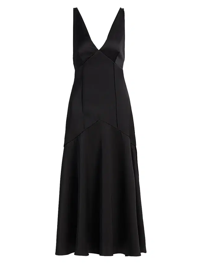 Women's Lotte A-Line Midi-Dress - Black