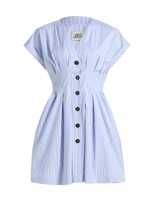 Women's Billie Striped Cotton-Blend Minidress - Blue