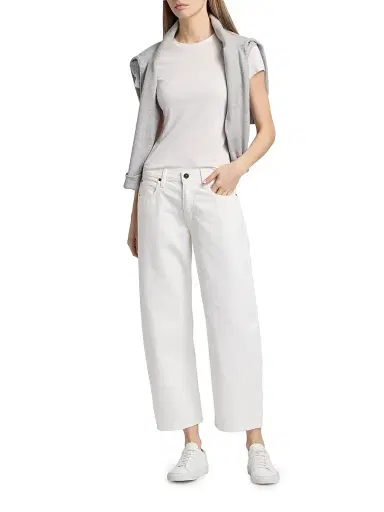 SLVRLAKE Women's Jamie Curved Ankle-Length Jeans - White - Size 32 | Thumbnail 2