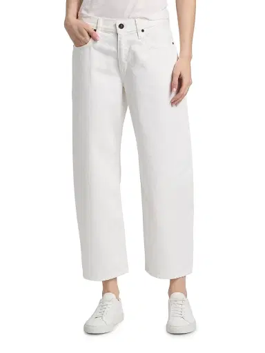 SLVRLAKE Women's Jamie Curved Ankle-Length Jeans - White - Size 32 | Thumbnail 3
