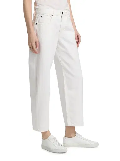 SLVRLAKE Women's Jamie Curved Ankle-Length Jeans - White - Size 32 | Thumbnail 4