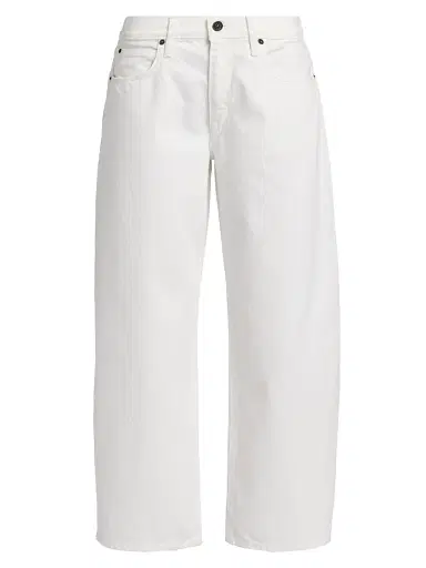 SLVRLAKE Women's Jamie Curved Ankle-Length Jeans - White - Size 32 | Thumbnail 1