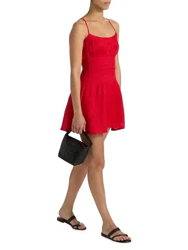 Cami NYC Women's Kairi Linen A-Line Minidress - Candy Apple - Size 12 | Thumbnail 2