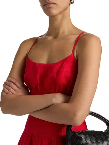 Cami NYC Women's Kairi Linen A-Line Minidress - Candy Apple - Size 12 | Thumbnail 6