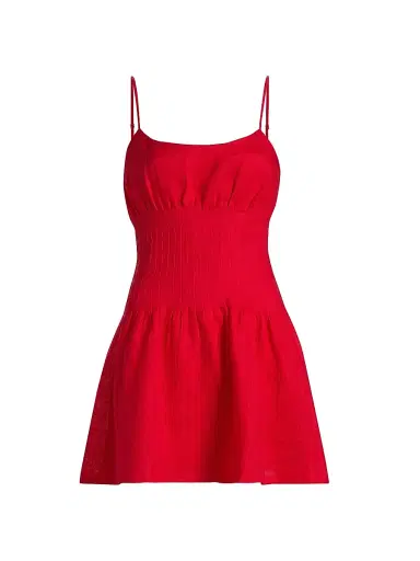 Cami NYC Women's Kairi Linen A-Line Minidress - Candy Apple - Size 12 | Thumbnail 1