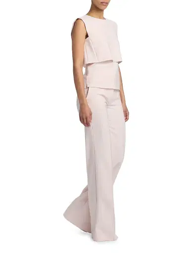 PRABAL GURUNG Women's Stretch-Crepe Straight-Leg Trousers | Thumbnail 2 PRABAL GURUNG Women's Stretch-Crepe Straight-Leg Trousers | Thumbnail 2