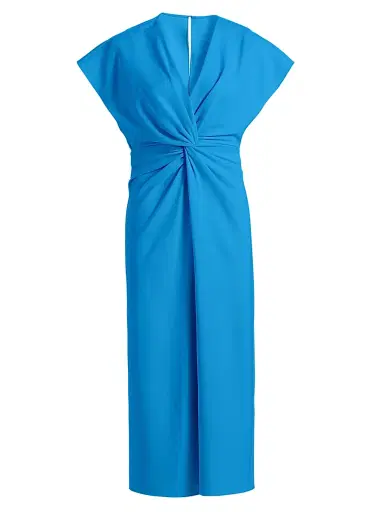 PRABAL GURUNG Women's Jackie Twist-Front Midi-Dress | Thumbnail 1 PRABAL GURUNG Women's Jackie Twist-Front Midi-Dress | Thumbnail 1