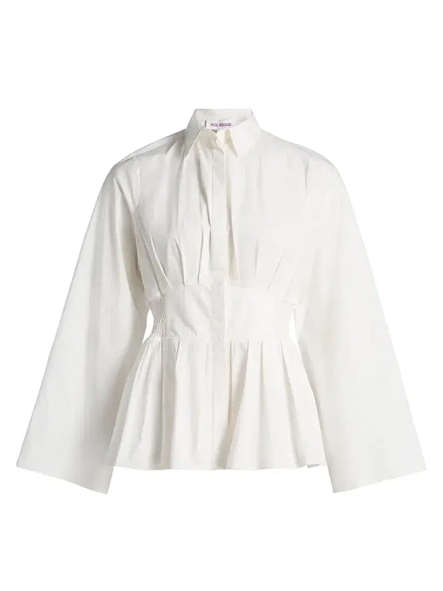 Rosie Assoulin Women's Boogie Woogie Bugle Boy Peplum Shirt - White