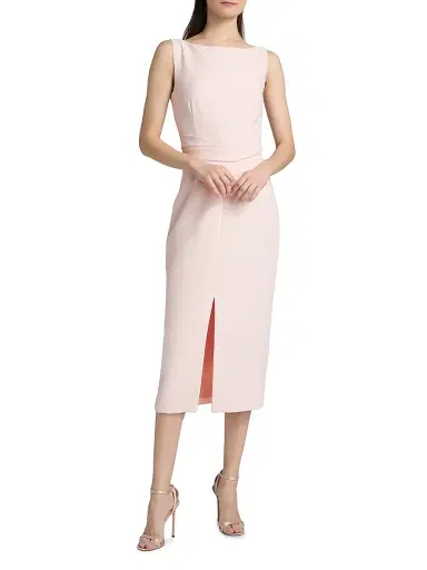 PRABAL GURUNG Women's Stretch Crepe Boatneck Sheath Dress - Petal Pink - Size 8 | Thumbnail 2 PRABAL GURUNG Women's Stretch Crepe Boatneck Sheath Dress - Petal Pink - Size 8 | Thumbnail 2