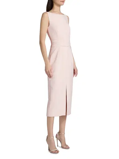 PRABAL GURUNG Women's Stretch Crepe Boatneck Sheath Dress - Petal Pink - Size 8 | Thumbnail 4 PRABAL GURUNG Women's Stretch Crepe Boatneck Sheath Dress - Petal Pink - Size 8 | Thumbnail 4