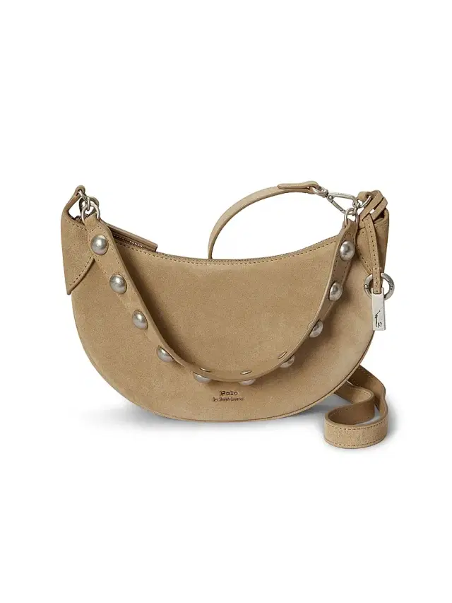 Polo Ralph Lauren Women's Studded Suede Convertible Crossbody Bag - Cashew