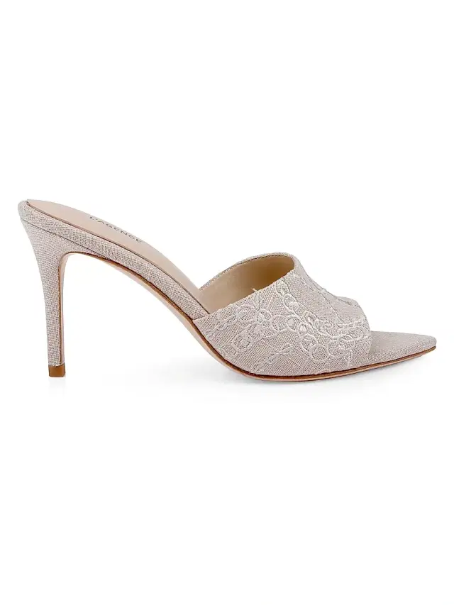 L'AGENCE Women's Lolita VII 90MM Linen Mules - Natural Fabric