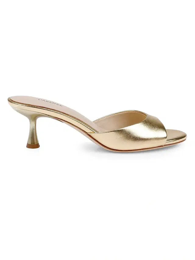 L'AGENCE Women's Arleen 55MM Leather Sandals - Gold Leather