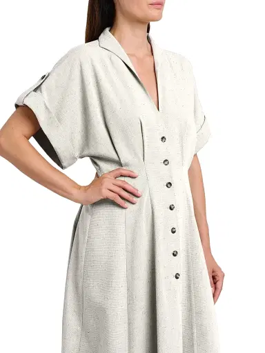 Alberta Ferretti Women's Fit & Flare Midi-Shirtdress | Thumbnail 6 Alberta Ferretti Women's Fit & Flare Midi-Shirtdress | Thumbnail 6