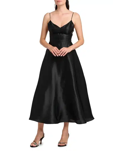 Alberta Ferretti Women's Silk Midi-Dress | Thumbnail 2 Alberta Ferretti Women's Silk Midi-Dress | Thumbnail 2