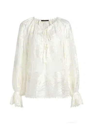 Kobi Halperin Women's Florence Embroidered Sheer Blouse | Thumbnail 1 Kobi Halperin Women's Florence Embroidered Sheer Blouse | Thumbnail 1