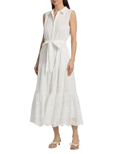 Kobi Halperin Women's Camila Embroidered Eyelet Midi-Dress | Thumbnail 3 Kobi Halperin Women's Camila Embroidered Eyelet Midi-Dress | Thumbnail 3