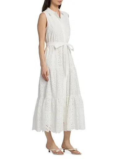 Kobi Halperin Women's Camila Embroidered Eyelet Midi-Dress | Thumbnail 4 Kobi Halperin Women's Camila Embroidered Eyelet Midi-Dress | Thumbnail 4