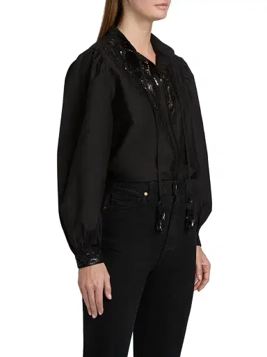 Kobi Halperin Women's Harper Sequined Lace Blouse | Thumbnail 4 Kobi Halperin Women's Harper Sequined Lace Blouse | Thumbnail 4