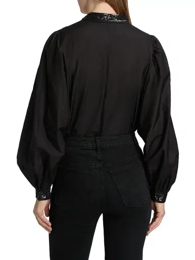 Kobi Halperin Women's Harper Sequined Lace Blouse | Thumbnail 5 Kobi Halperin Women's Harper Sequined Lace Blouse | Thumbnail 5
