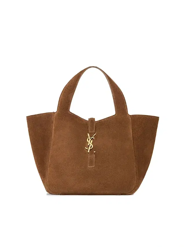 Saint Laurent Women's Le 5 à 7 Baby Bea Top Handle Bag in Suede - Caramel Cognac