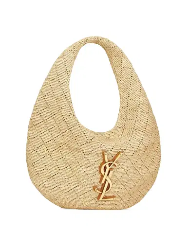 Saint Laurent Women's Icare Hobo Bag in Raffia - Natural | Thumbnail 4