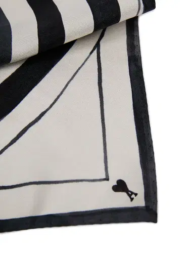 AMI PARIS Men's Place Des Victoires Silk Scarf | Thumbnail 3 AMI PARIS Men's Place Des Victoires Silk Scarf | Thumbnail 3
