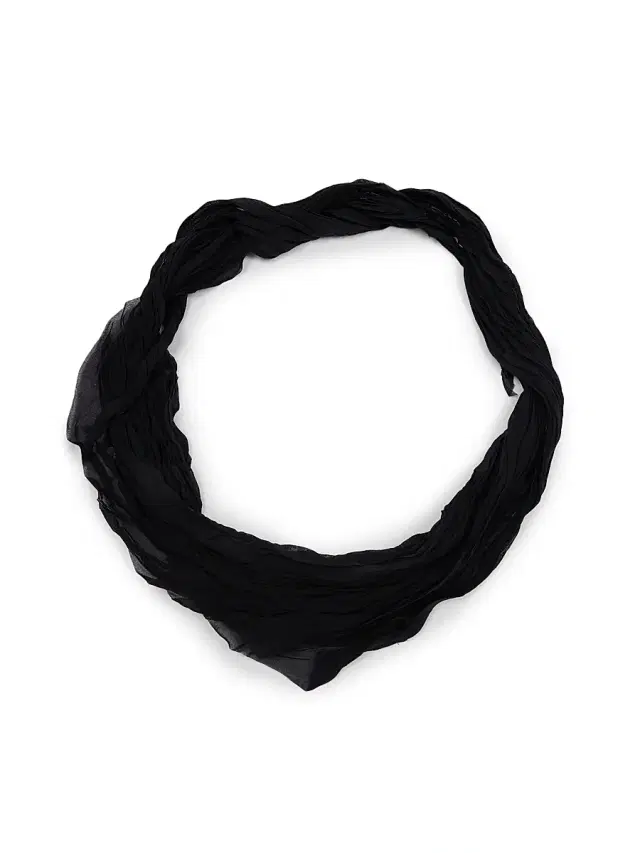 Men's Crumpled Gavroche Scarf - Noir